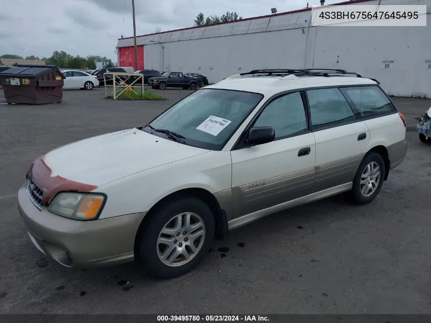 2004 Subaru Outback VIN: 4S3BH675647645495 Lot: 39495780