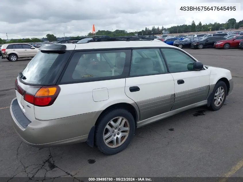 2004 Subaru Outback VIN: 4S3BH675647645495 Lot: 39495780