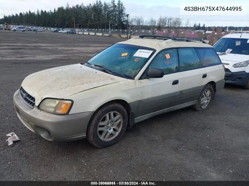 2004 Subaru Outback VIN: 4S3BH675X47644995 Lot: 39954011