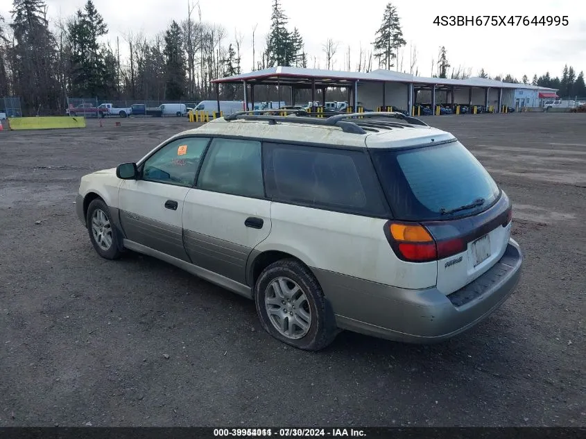 2004 Subaru Outback VIN: 4S3BH675X47644995 Lot: 39954011