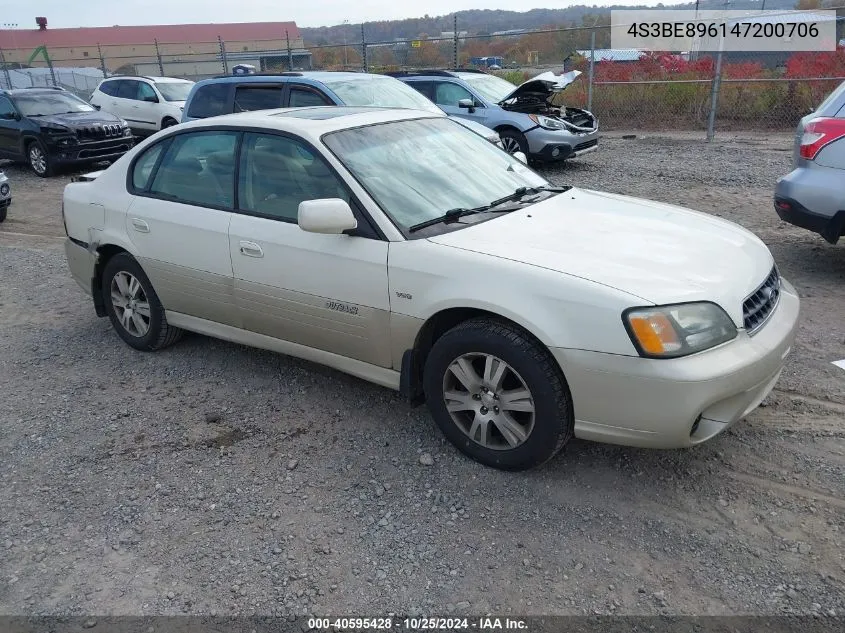 2004 Subaru Outback H6-3.0/H6-3.0 Vdc VIN: 4S3BE896147200706 Lot: 40595428