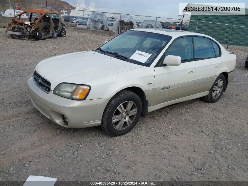 2004 Subaru Outback H6-3.0/H6-3.0 Vdc VIN: 4S3BE896147200706 Lot: 40595428