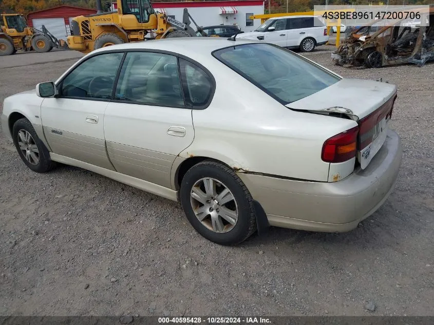 2004 Subaru Outback H6-3.0/H6-3.0 Vdc VIN: 4S3BE896147200706 Lot: 40595428