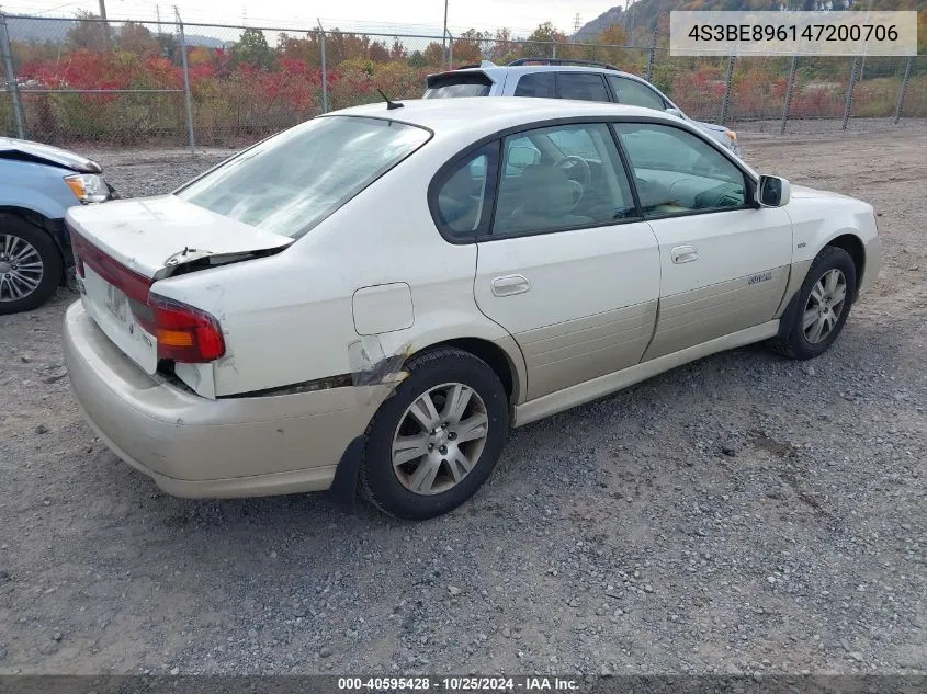 2004 Subaru Outback H6-3.0/H6-3.0 Vdc VIN: 4S3BE896147200706 Lot: 40595428