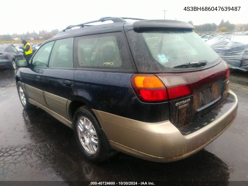 2004 Subaru Outback Limited VIN: 4S3BH686047639487 Lot: 40724600