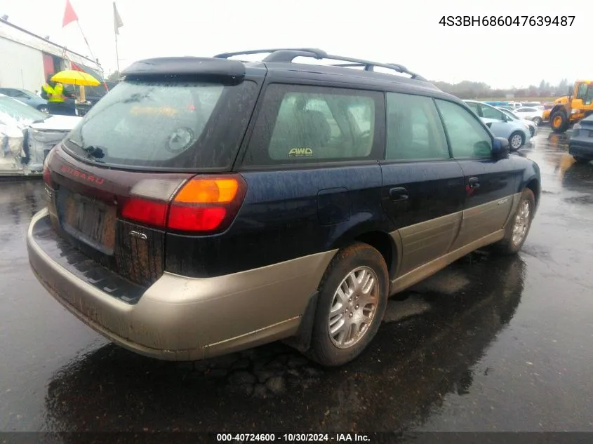 2004 Subaru Outback Limited VIN: 4S3BH686047639487 Lot: 40724600