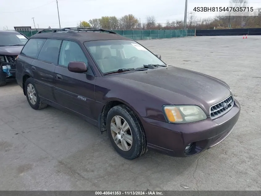 2004 Subaru Outback H6-3.0 W/35Th Anniversary Edition VIN: 4S3BH815447635715 Lot: 40841353