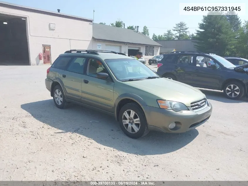 2005 Subaru Outback 2.5I VIN: 4S4BP61C957331945 Lot: 39700133