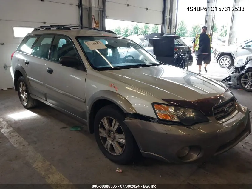 2005 Subaru Outback 2.5I VIN: 4S4BP61C157312533 Lot: 39986585