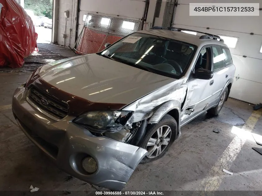 2005 Subaru Outback 2.5I VIN: 4S4BP61C157312533 Lot: 39986585