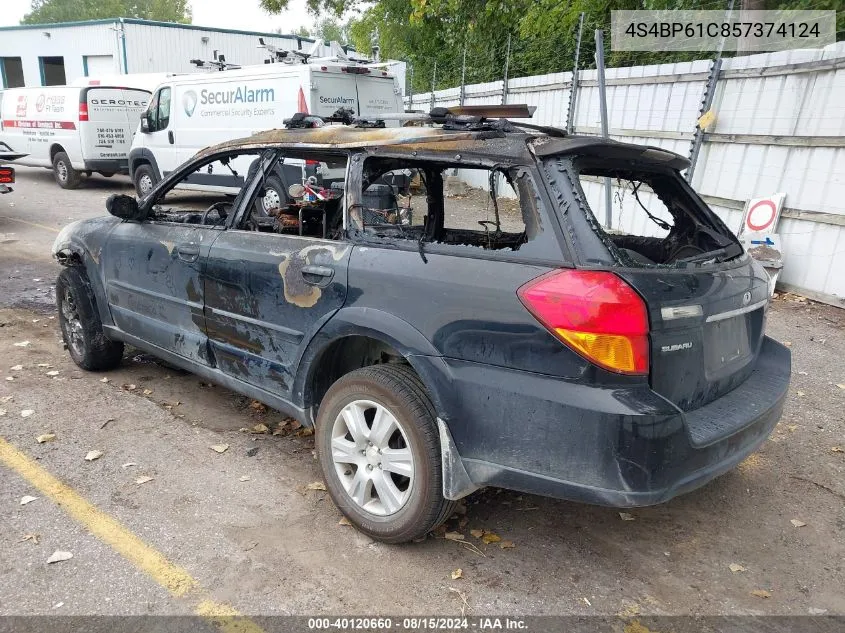 4S4BP61C857374124 2005 Subaru Outback 2.5I