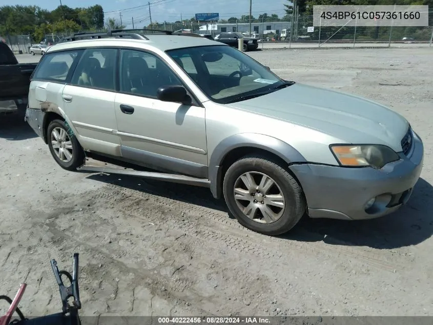 2005 Subaru Outback 2.5I VIN: 4S4BP61C057361660 Lot: 40222456