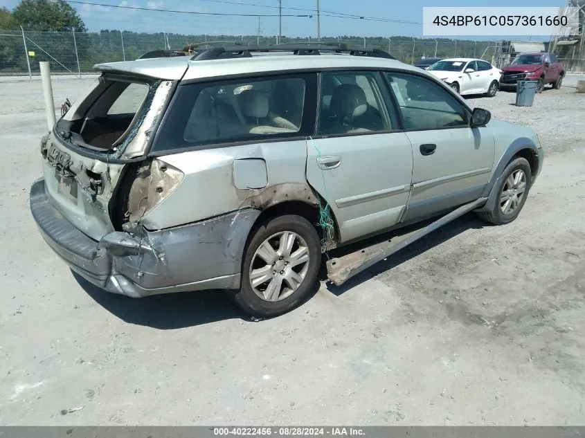 4S4BP61C057361660 2005 Subaru Outback 2.5I