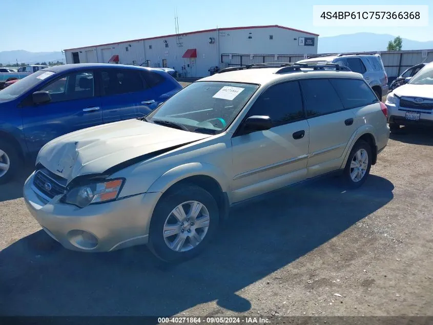 2005 Subaru Outback 2.5I VIN: 4S4BP61C757366368 Lot: 40271864