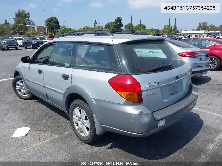 2005 Subaru Outback 2.5I VIN: 4S4BP61C757354205 Lot: 40277084