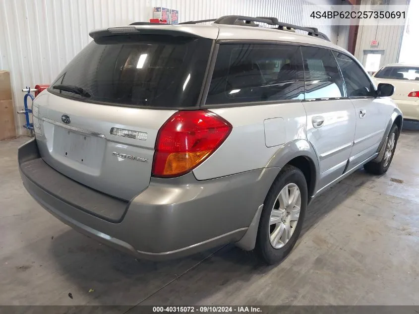 4S4BP62C257350691 2005 Subaru Outback 2.5I Limited