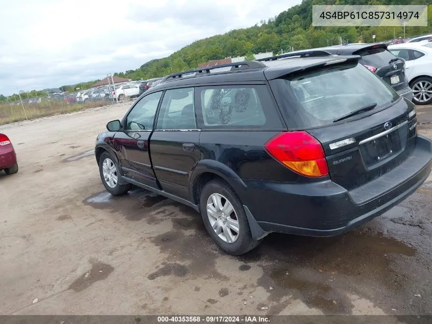 4S4BP61C857314974 2005 Subaru Outback 2.5I