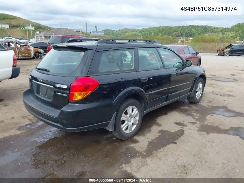 4S4BP61C857314974 2005 Subaru Outback 2.5I