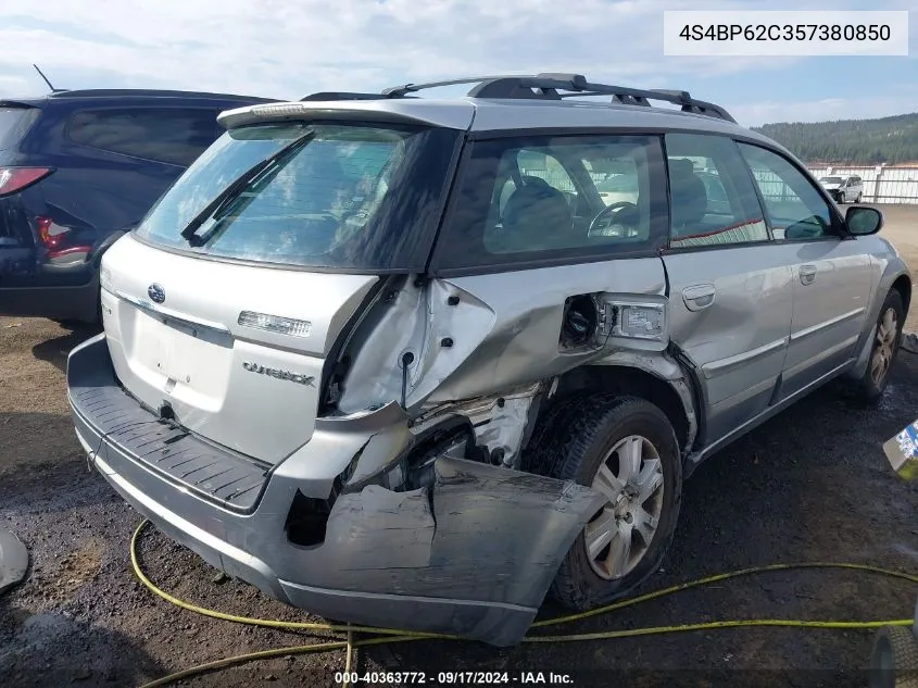 2005 Subaru Outback 2.5I Limited VIN: 4S4BP62C357380850 Lot: 40363772