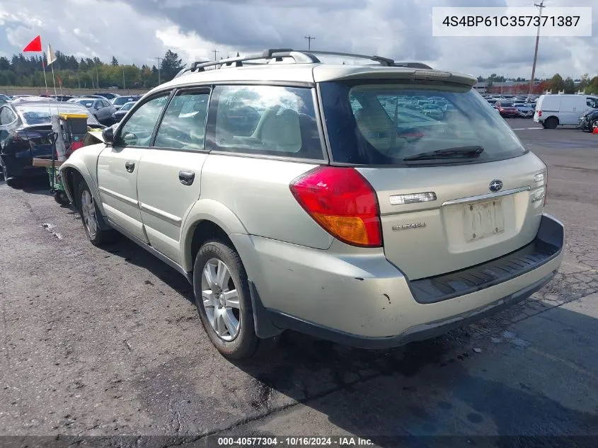 2005 Subaru Outback 2.5I VIN: 4S4BP61C357371387 Lot: 40577304