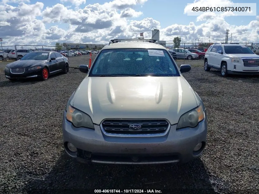 2005 Subaru Outback 2.5I VIN: 4S4BP61C857340071 Lot: 40618744