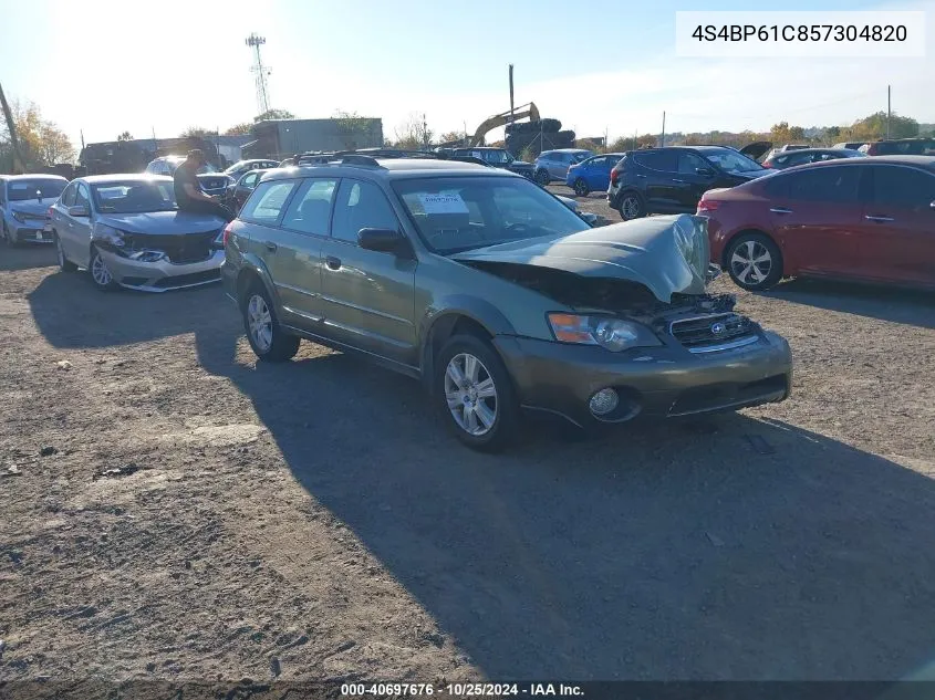 2005 Subaru Outback 2.5I VIN: 4S4BP61C857304820 Lot: 40697676