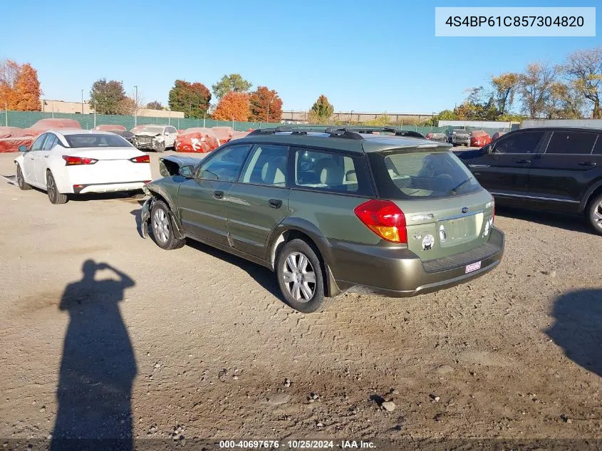 2005 Subaru Outback 2.5I VIN: 4S4BP61C857304820 Lot: 40697676