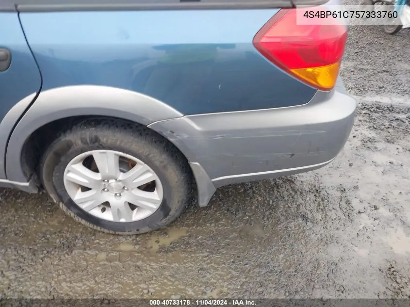 2005 Subaru Outback 2.5I VIN: 4S4BP61C757333760 Lot: 40733178