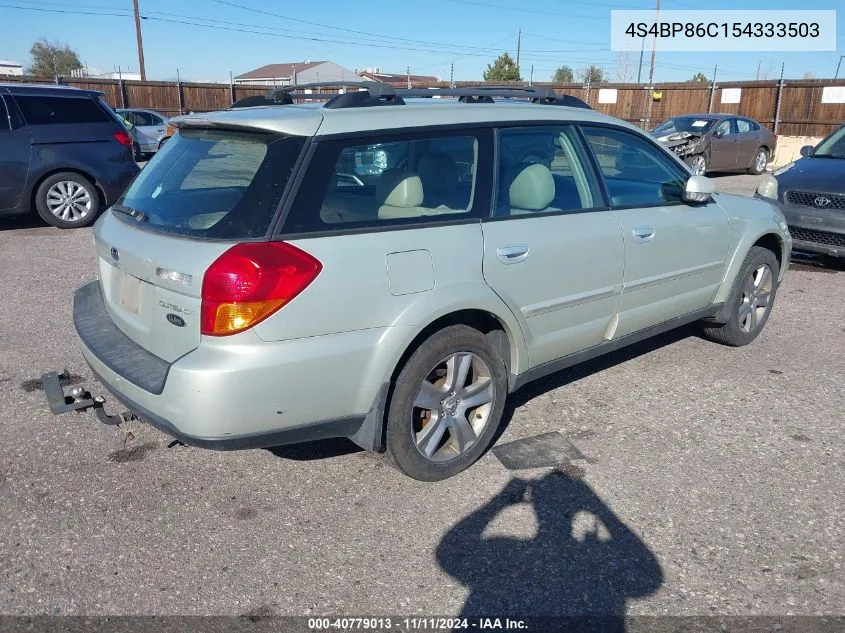 2005 Subaru Outback 3.0R L.l. Bean Edition VIN: 4S4BP86C154333503 Lot: 40779013