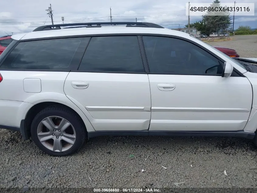 2006 Subaru Outback 3.0R L.l. Bean Edition VIN: 4S4BP86CX64319116 Lot: 39656680