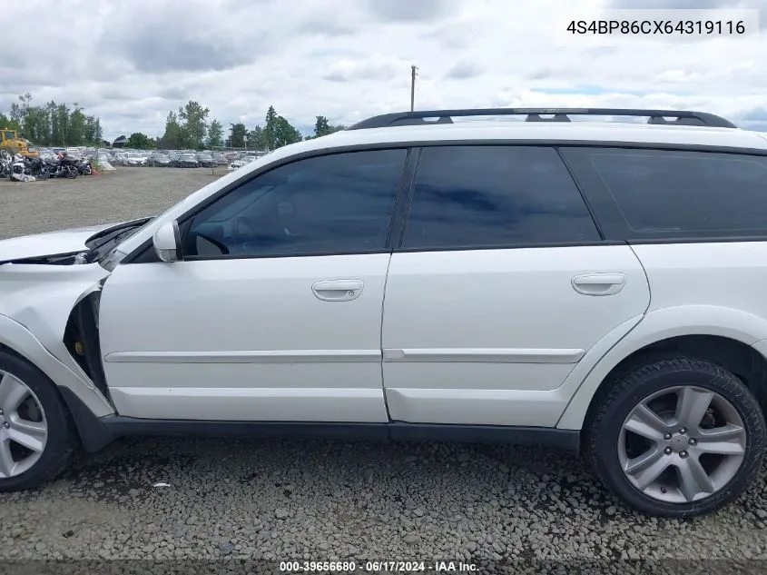 2006 Subaru Outback 3.0R L.l. Bean Edition VIN: 4S4BP86CX64319116 Lot: 39656680