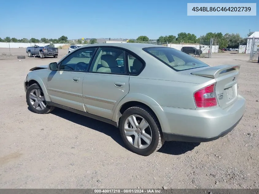 2006 Subaru Outback 3.0R L.l. Bean Edition VIN: 4S4BL86C464202739 Lot: 40017218