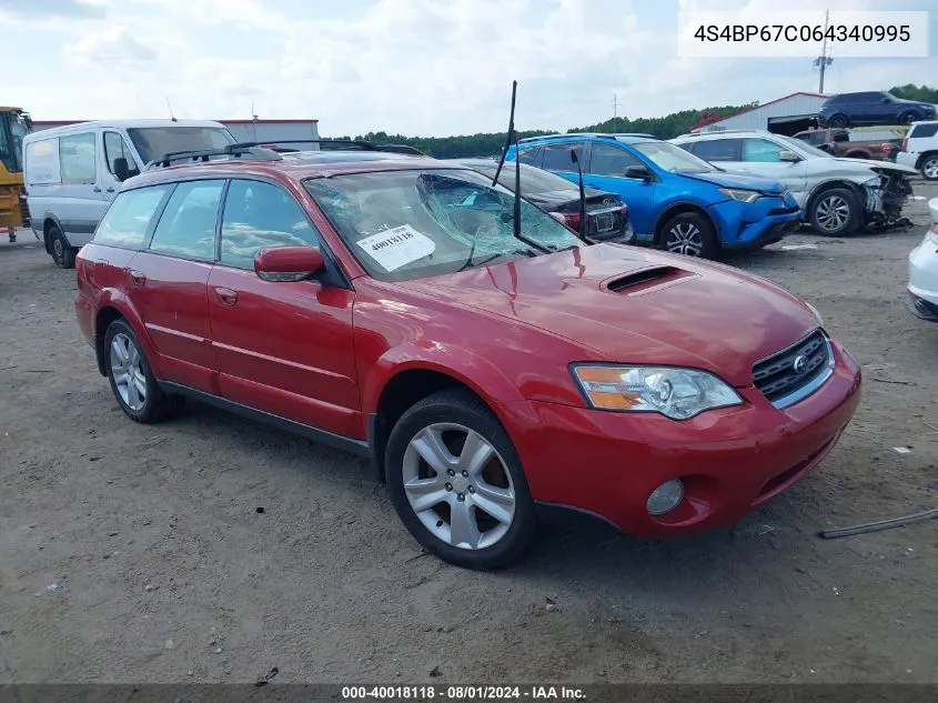 2006 Subaru Outback 2.5Xt Limited VIN: 4S4BP67C064340995 Lot: 40018118