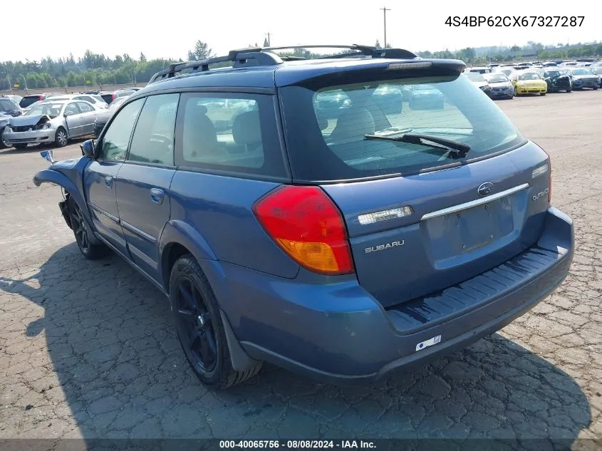 4S4BP62CX67327287 2006 Subaru Outback 2.5I Limited