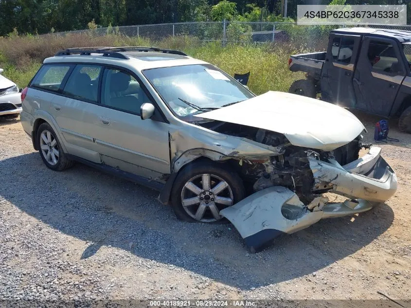 4S4BP62C367345338 2006 Subaru Outback 2.5I Limited