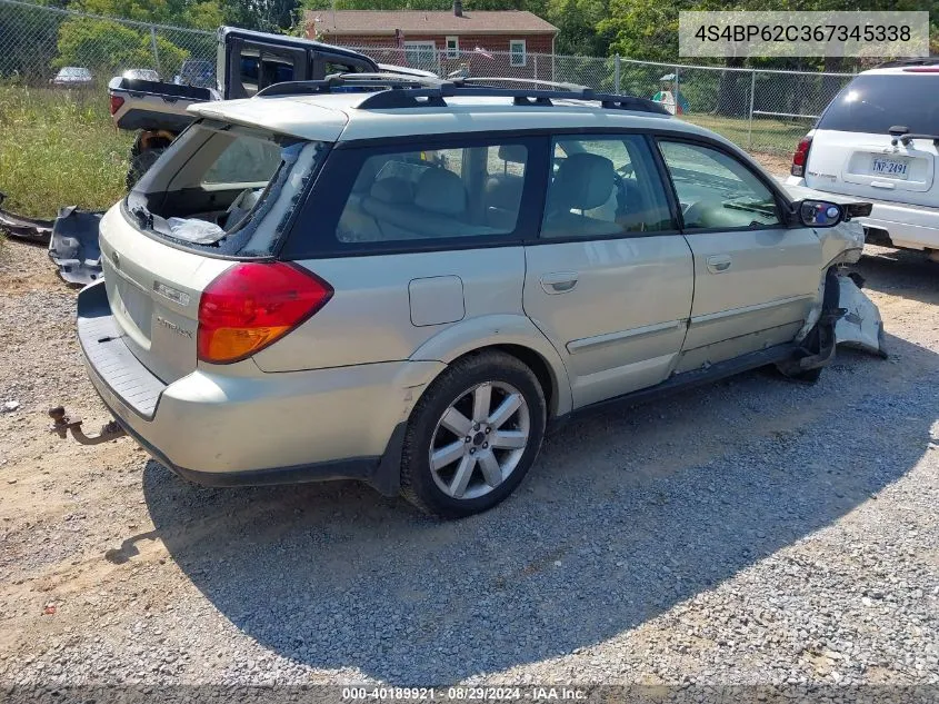 2006 Subaru Outback 2.5I Limited VIN: 4S4BP62C367345338 Lot: 40189921