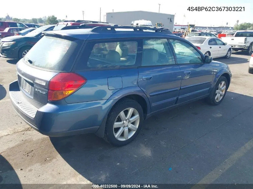 4S4BP62C367303221 2006 Subaru Outback 2.5I Limited