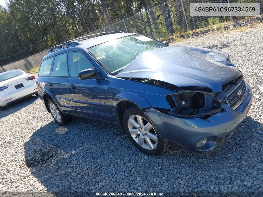 2006 Subaru Outback 2.5I VIN: 4S4BP61C967334569 Lot: 40246248