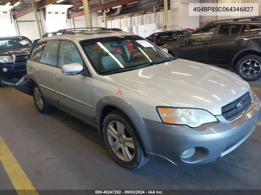 2006 Subaru Outback 3.0R Vdc Limited VIN: 4S4BP85C064346827 Lot: 40247282