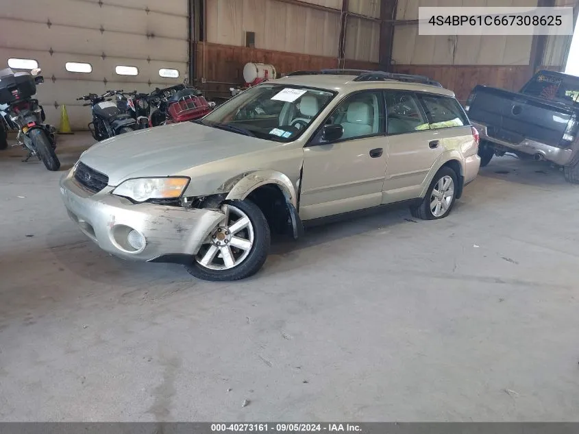 2006 Subaru Outback 2.5I VIN: 4S4BP61C667308625 Lot: 40273161