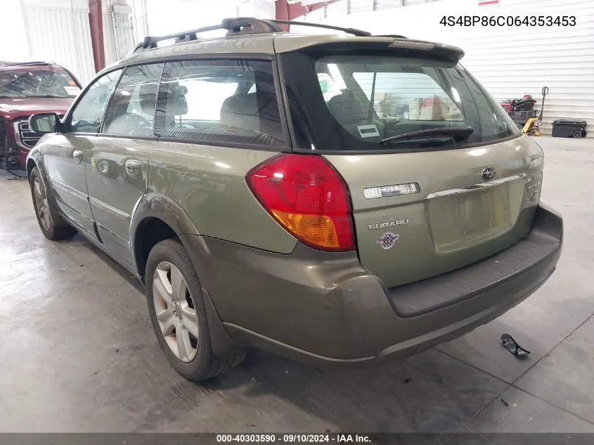 2006 Subaru Outback 3.0R L.l. Bean Edition VIN: 4S4BP86C064353453 Lot: 40303590