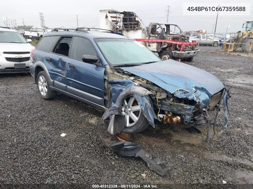 2006 Subaru Outback 2.5I VIN: 4S4BP61C667359588 Lot: 40312329