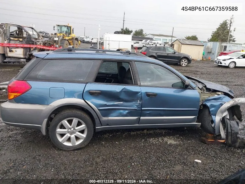 4S4BP61C667359588 2006 Subaru Outback 2.5I