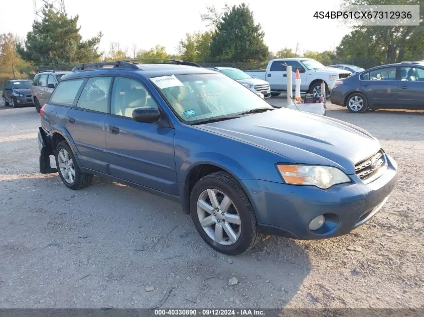 2006 Subaru Outback Outback 2.5I VIN: 4S4BP61CX67312936 Lot: 40330890