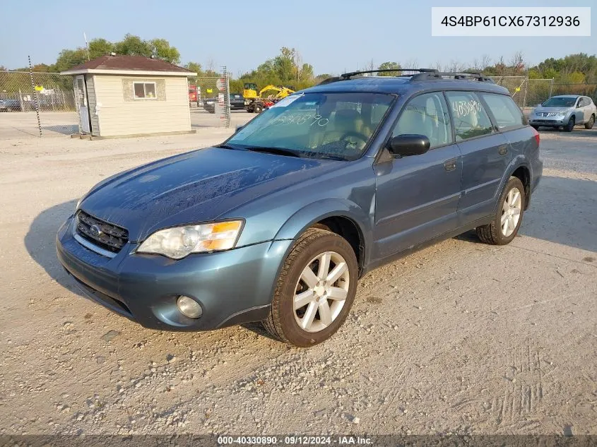 2006 Subaru Outback Outback 2.5I VIN: 4S4BP61CX67312936 Lot: 40330890