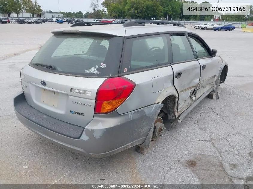 4S4BP61C067319166 2006 Subaru Outback 2.5I