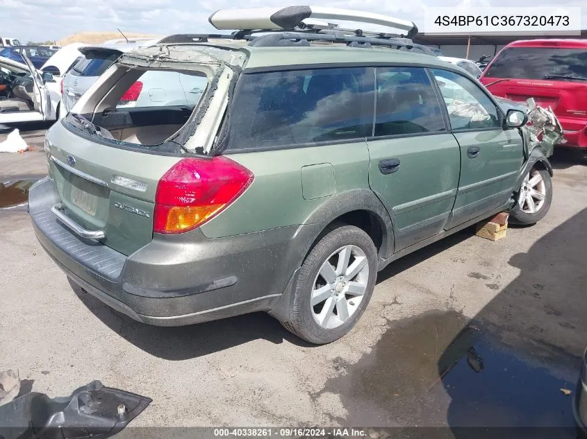 4S4BP61C367320473 2006 Subaru Outback 2.5I