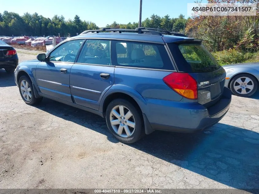 2006 Subaru Outback 2.5I VIN: 4S4BP61C067341507 Lot: 40457510