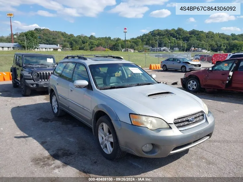 2006 Subaru Outback 2.5Xt/2.5Xt Limited VIN: 4S4BP67C864306092 Lot: 40459100