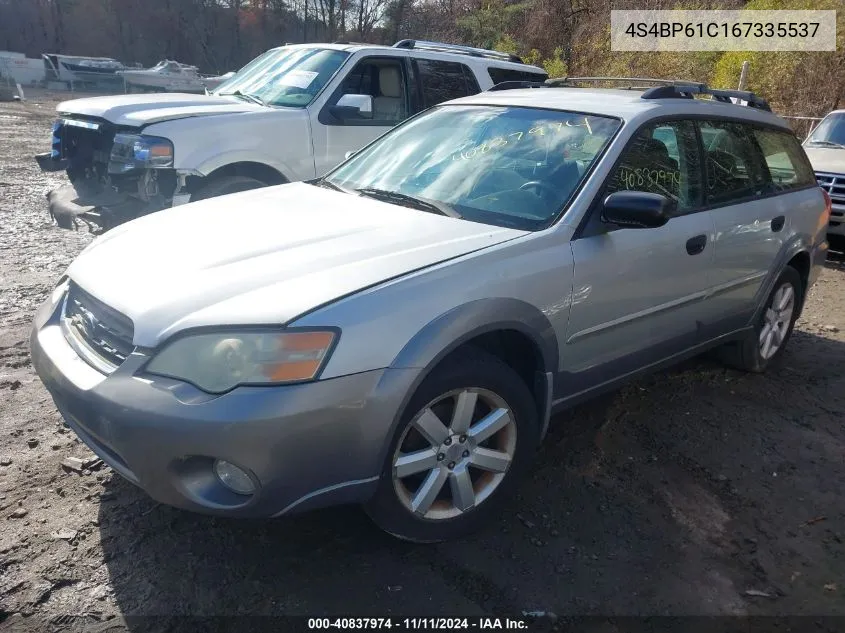 2006 Subaru Outback 2.5I VIN: 4S4BP61C167335537 Lot: 40837974